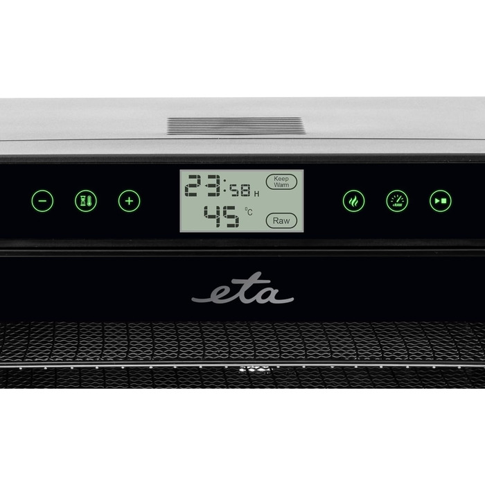 Сушарка для фруктів ETA Vital Air 2 з регулюванням температури 35-70°C, Air Flow, LCD-дисплей, 10 решіток з нержавіючої сталі