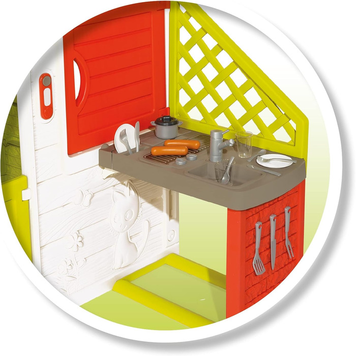 Дитячий будиночок Smoby Neo Friends Haus – для хлопчиків та дівчаток від 3 років, з кухнею, розширюваний, для вулиці та дому