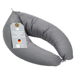 Подушка для вагітних та годування XXL 40x190 см XDREAM з мікрофібри, Öko-TEX, з бандажем для зав'язування, 60°C
