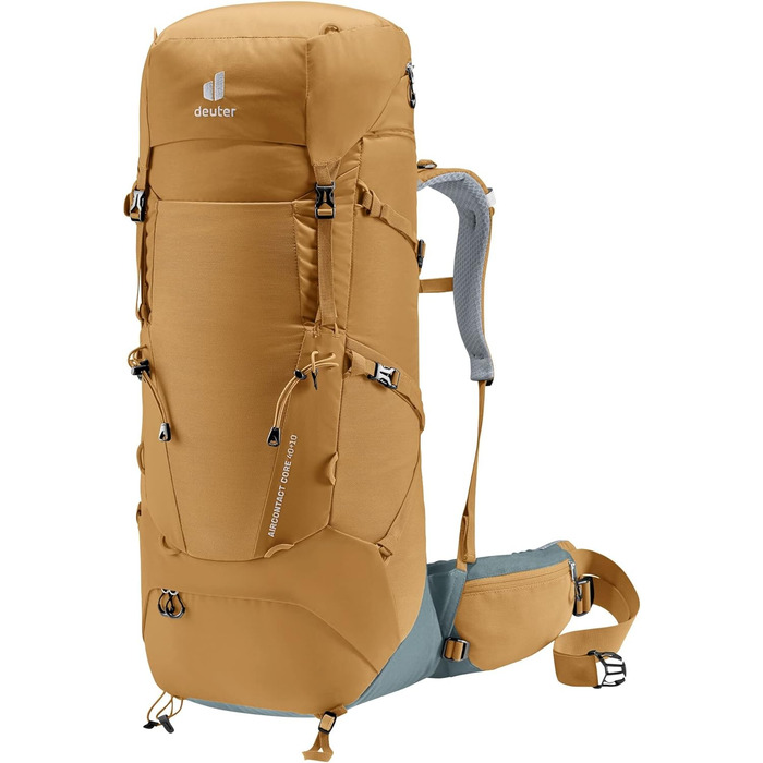 Рюкзак Deuter Aircontact Core 40+10 л для трекінгу, унісекс, мигдально-бірюзовий