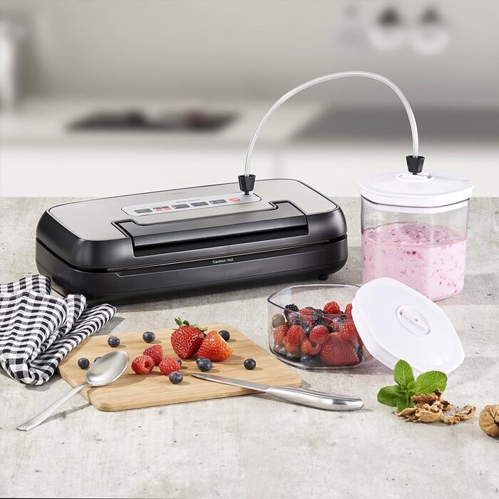 Вакууматор CASO advanced Pro VRH 590 з функцією CASOTEK Liquid, подвійним швом та набором пакетів, професійний