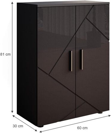 Пенал Vicco Irma антрацит глянець 60x81 см для ванної
