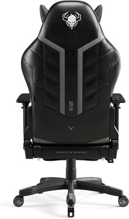 Ігрове крісло Diablo X-Ray, офісне, ергономічне, 4D підлокітники, перфорована екошкіра, чорне-сіре, розмір L