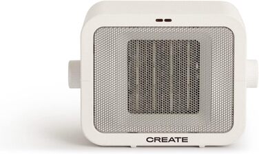 Керамічний обігрівач CREATE/WARM BOX, білий, 1500 Вт, портативний, з термостатом, 2 режими потужності, PTC-нагрів, захист від перегріву