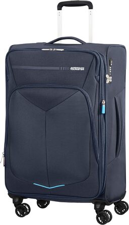 Валіза American Tourister Summerfunk 68 см, 77 л, розширювана, на 4 колесах, синя (Navy)