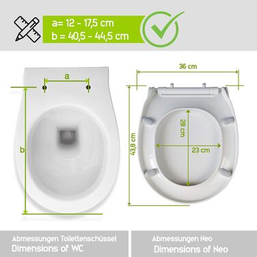 Універсальне сидіння для унітазу Aqua Bagno O-форма, з мікроліфтом, тонке, знімна кришка