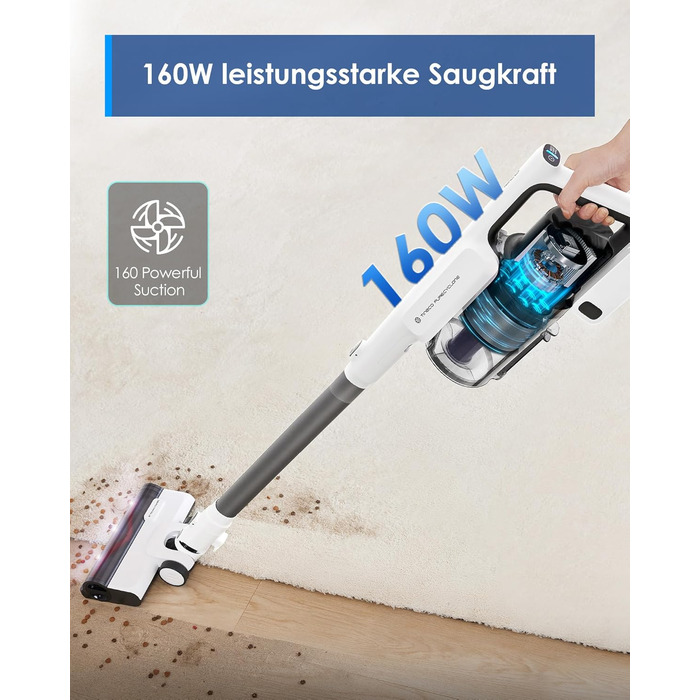 Бездротовий пилосос Tineco A30S 160W, 20000 Па, 60 хв, ручний, 1 л контейнер, ZeroTangle щітка, для підлоги, килимів, шерсті тварин