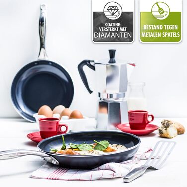Набір сковорідок GreenPan Brussels, 2 шт. (24 см & 28 см), антипригарне покриття, нержавіюча сталь, індукція, сумісність з духовкою, без PFAS