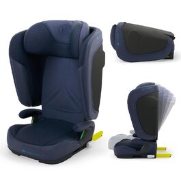 Автокрісло Kinderkraft UNITY 2 i-Size, 100-150 см, 3,5-12 років, регульована підголівник, AIR FLOW, 5 положень спинки, блакитне