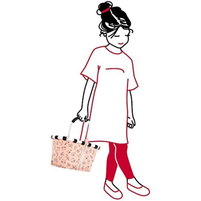 Кошик для покупок reisenthel carrybag XS Kids 5 л, коти та собаки, рожевий, 33,5×18×19,5 см