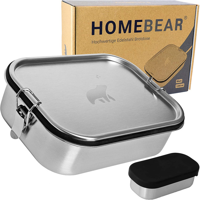 Ланч-бокс HOMEBEAR 1,2 л 19,7х14,7х6 см нержавіюча сталь