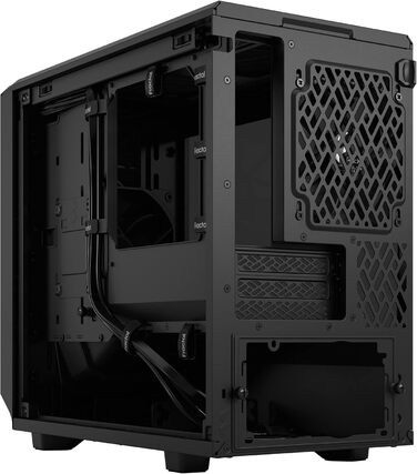 Корпус Fractal Design Meshify 2 Nano Black TG Dark Tint, скляна панель, чорний, компактний формат, для ігрового ПК