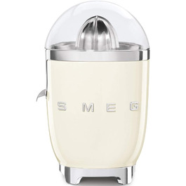 Електрична цитрусова соковижималка SMEG CJF11, 70 Вт, кремова, некапельний носик, універсальний конус, нержавіюча сталь