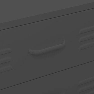 Комод з 4 шухлядами Sideboard, багатоцільова шафа-тумба зі сталі, антрацит, 80x35x101.5 см