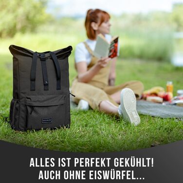 Терморюкзак Coolin' Kühlrucksack 30L: 30 літрів, відділення для охолодження, пляшки, пікнік, пляж, подорожі. Білий (Чорний)