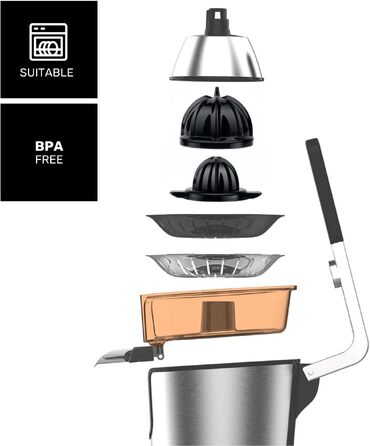 Цитрусовий прес електричний Taurus Easy Press 1000 Legend 1000 Вт, нержавіюча сталь, 650 мл, без BPA, антикрапля