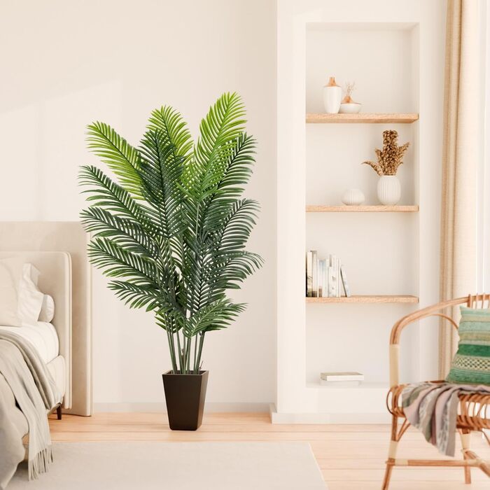 Штучна пальма PASCH Areca, велика 180 см, реалістична, довговічна, для інтер'єру