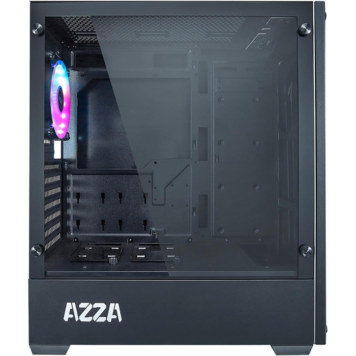 Комп'ютерний корпус AZZA Apollo 430B-DF2 чорний/сірий, загартоване скло, ATX Mid-Tower