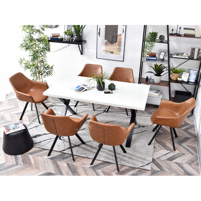 Стілець Mebel-Partner, штучна шкіра, коричневий, 1 шт.