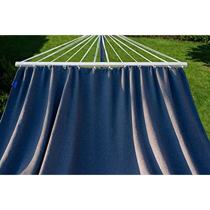 Гамак з підставкою Potenza Outdoor для 2 осіб XXL (220x160 см), витримує до 200 кг, стійкий до погодних умов, сірий