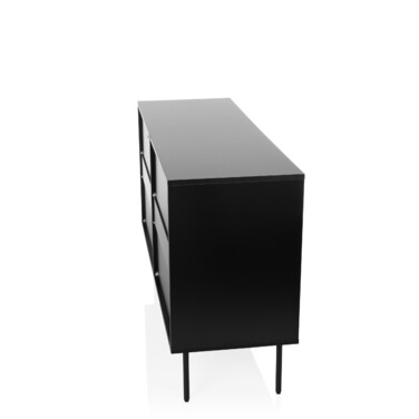 Тумба під TV/білизна KARBY S 120x40x75 см, 6 висувних ящиків, чорний колір, hjh LIVING