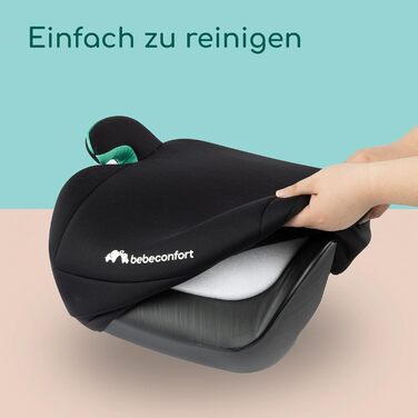 Дитяче автокрісло Bebeconfort Manga i-Safe Reboarder, 6–12 років, 125–150 см, компактне та легке, м'яка оббивка, чорне