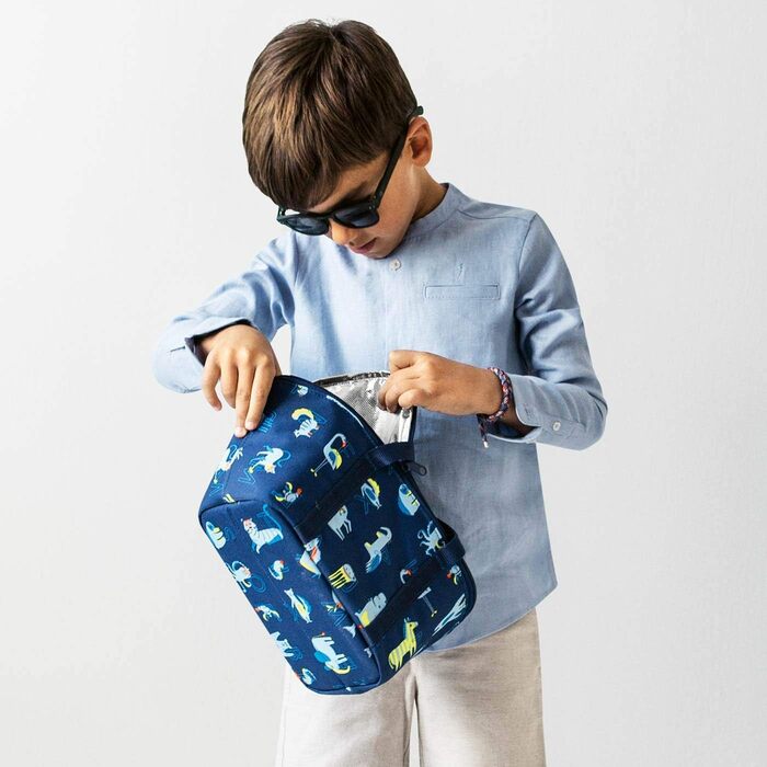 Термосумка Reisenthel Coolerbag ABC Friends Blue 28 см - якісна сумка-холодильник для пікніка та покупок