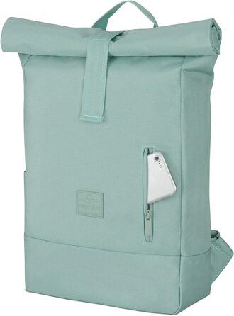 Рюкзак Johnny Urban Robin Medium м'ятний, роллтоп, 15 л, водовідштовхувальний, для ноутбука, унісекс, для міста, велопрогулянок, навчання та бізнесу, екологічний