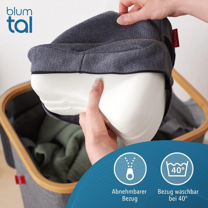 Подушка для сну між ніг Blumtal з піни Memory Foam для тих, хто спить на боку - сертифікат Oeko-TEX, ортопедична подушка від болю в спині та сідничному нерві, сіра