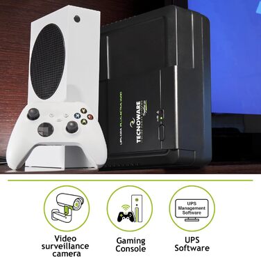 UPS Tecnoware ERA PLUS DC: Джерело безперебійного живлення для Wi-Fi та відеоспостереження, Powerbank 8800mAh, POE 24V/48V, захист від перепадів напруги та відключень до 240 хв