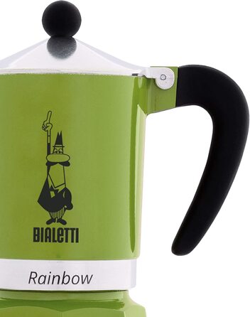 Кавоварка Bialetti Rainbow зелена, алюміній, на 1 чашку