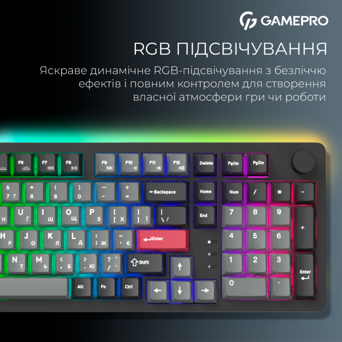 Бездротова механічна клавіатура GamePro Asgard Drakkar (MK305BK)