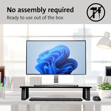 Підставка для монітора Kensington Extra Wide (K55726EU) для столу, до 32 дюймів, чорна