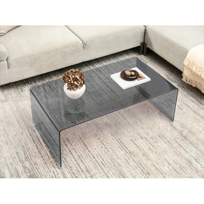 Журнальний стіл Mebel-Partner прямокутний 110 x 60 x 40 см, антрацит/графіт/сірий