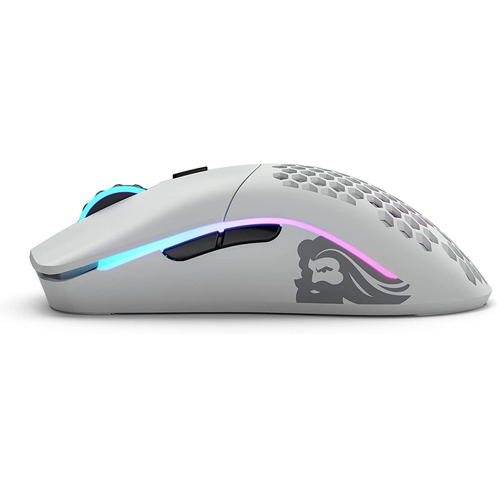 Бездротова ігрова миша GLORIOUS Model O Wireless, BAMF-сенсор, 69г, 2.4GHz, PTFE-ніжки, біла матова