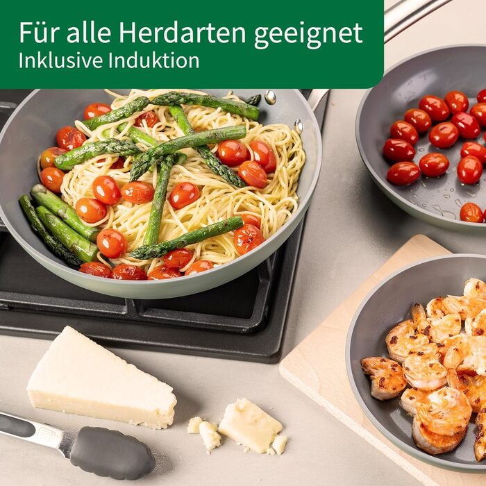 Керамічна сковорода Fackelmann Chefkoch Stuttgart 24 см, антипригарна, з переробленого алюмінію, для духовки до 200°