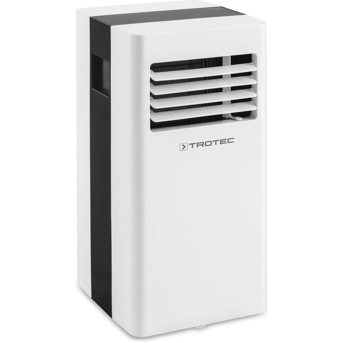 Мобільний кондиціонер TROTEC PAC 2600 X 3-в-1: охолодження, вентиляція, осушення, 2,6 кВт (9000 BTU/год) для приміщень до 34 м², 2 швидкості вентиляції