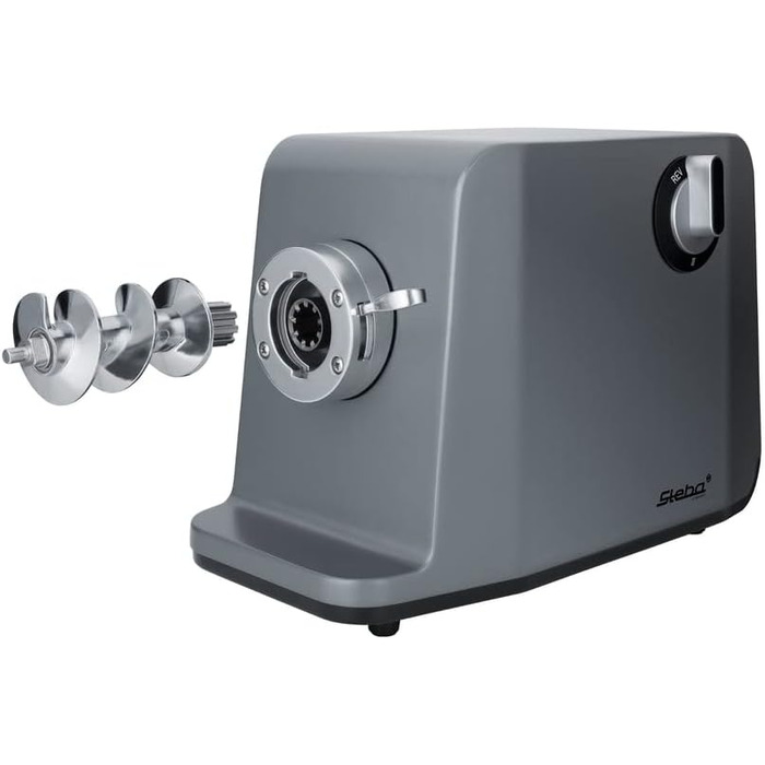 Електрична м'ясорубка Steba MG 3000Pro, 1200 Вт, 3 насадки (3/5/8 мм), велика насадка 6,6 см, нержавіюча сталь