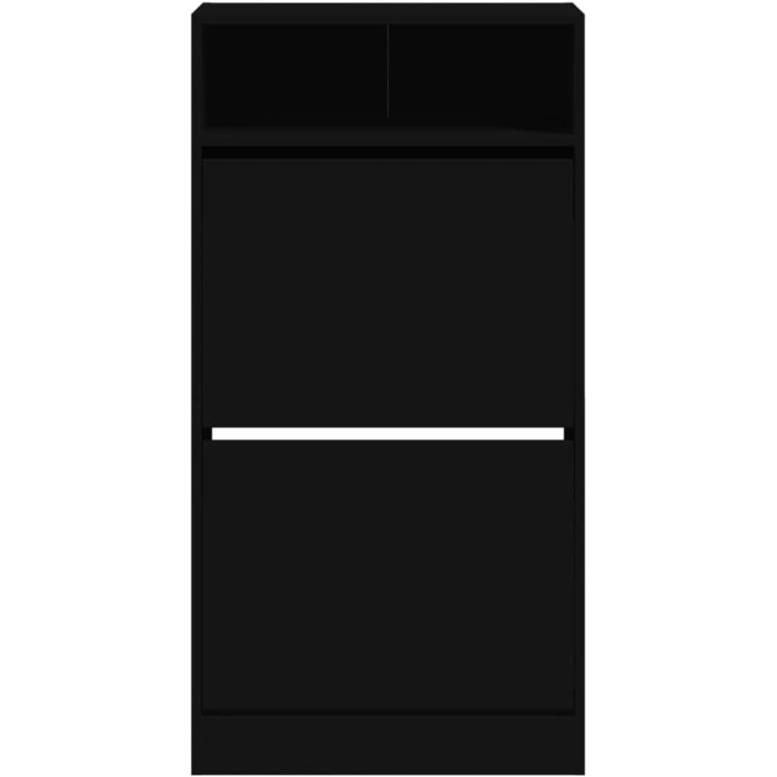 vidaXL Шафа для взуття чорна 60x34x116 см, ДСП