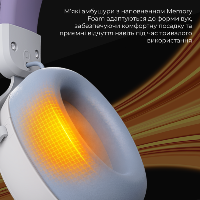 Бездротова ігрова гарнітура Ajazz AHM08 MAX Purple White Blue (AHM08-MAX-PWB)