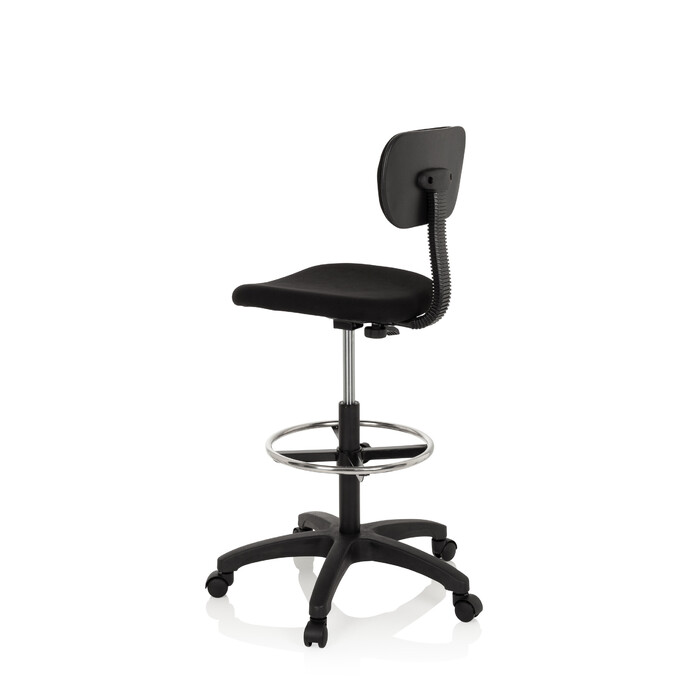 Робоче крісло / робочий табурет TOP WORK 05 тканина чорний hjh OFFICE