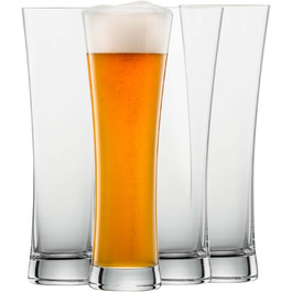 Келих для пшеничного пива SCHOTT ZWIESEL Basic 0,5 л (набір з 4 штук), прямолінійні склянки для пшеничного пива, келихи з тританового кришталю, які можна мити в посудомийній машині, виготовлені в Німеччині (посилання. Без 130007)