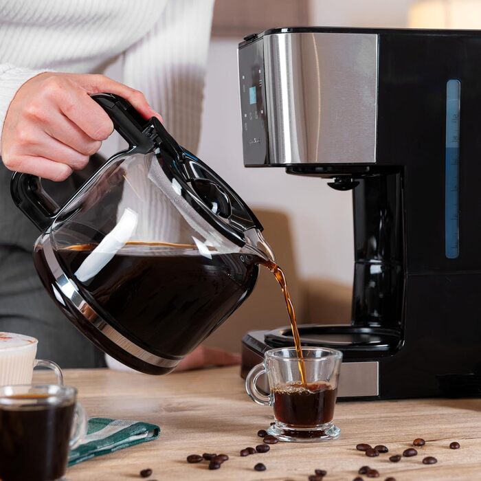 Кавомашина Cecotec Coffee 56 Heat: 12 чашок, 1.3л, сталь, LCD, програмування, автоматичне відключення