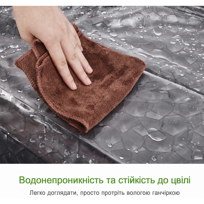 Фіранка для душу OTraki 3D 240х200 см напівпрозора