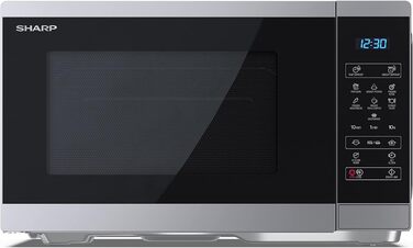 Мікрохвильова піч SHARP YC-MS252AE-S, 900 Вт, 11 режимів, розморожування, срібляста, 47,2x28x34,5 см