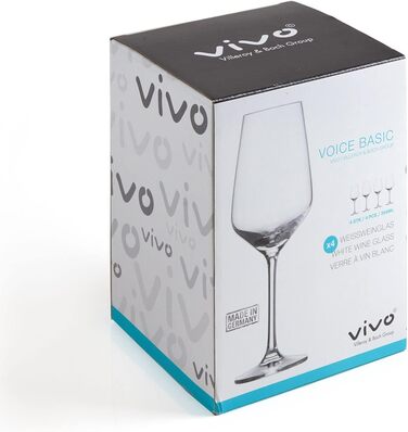 Набір келихів для білого вина Villeroy & Boch Vivo Voice Basic, 4 шт, 356 мл, кришталь, підходить для посудомийної машини