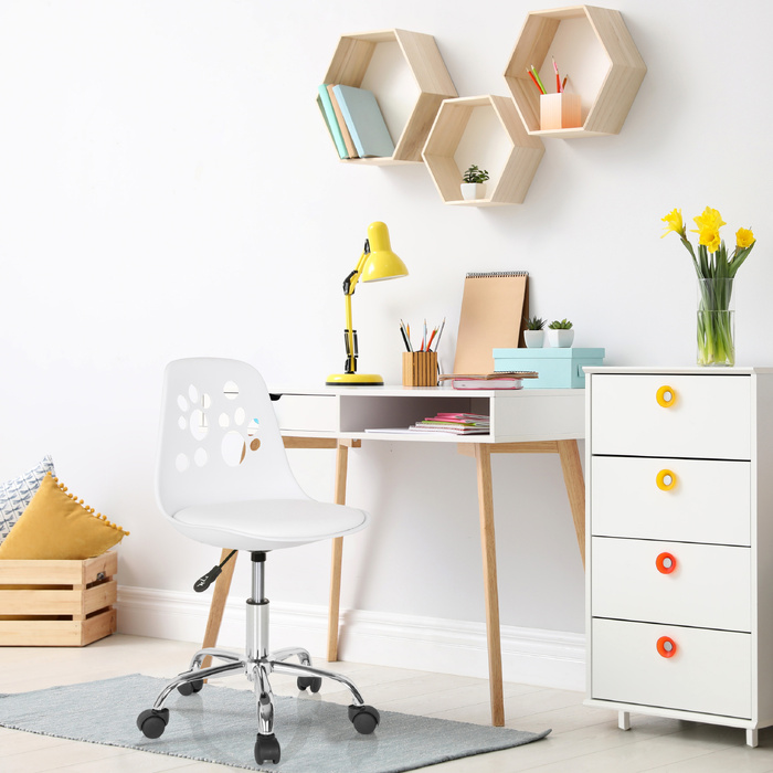 Дитячий стілець-оберталка FANCY I, білий, hjh OFFICE