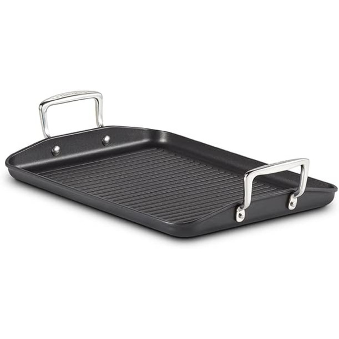 Гриль LE CREUSET з антипригарним покриттям, алюміній, 35 см, для всіх плит (вкл. індукційні), антрацит/срібло
