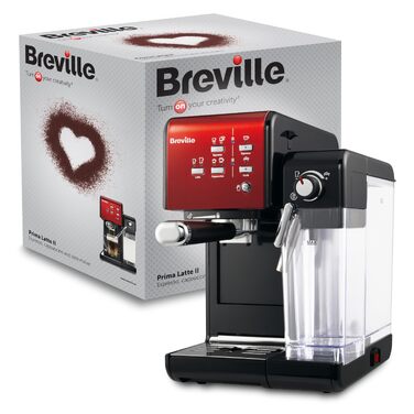 Кавомашина Breville Prima Latte II: Еспресо та капучино, 15 бар, червоний (VCF109X)