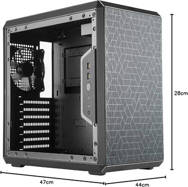 Корпус Cooler Master MasterBox Q500L ATX Mini Tower з прозорою бічною панеллю, організацією кабелів і багатьма варіантами охолодження